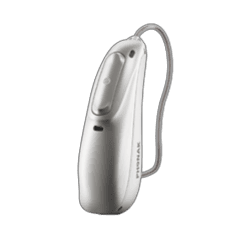 Silver RIC-5 hearing aid