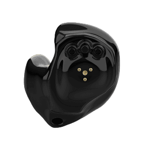 Black ITE hearing aid
